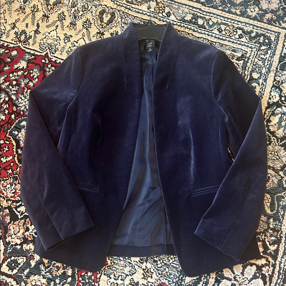 J. Crew Deep Blue Velvet Blazer